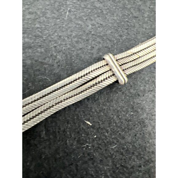 Vintage Sterling Silver Rajasthan India Wheat Link Bracelet 7" Pin Clasp 24.6g - Picture 10 of 16